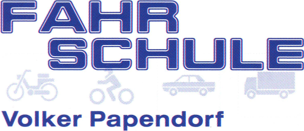 Schriftzug Fahrschule Papendorf